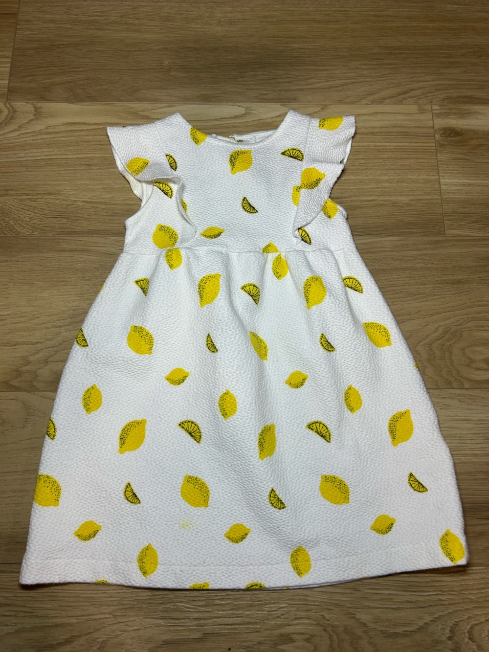Zara White Dress with Yellow Lemon Print